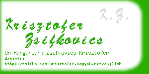 krisztofer zsifkovics business card